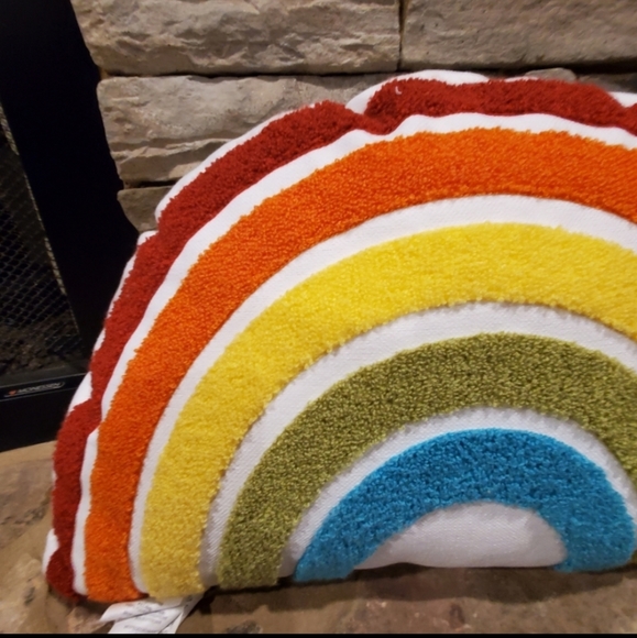 Rainbow Throw Pillow-NWT - Picture 2 of 4